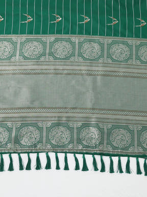  Pure Banarasi Katan Silk Kanchi Zari Weaving Saree