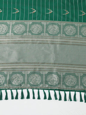  Pure Banarasi Katan Silk Kanchi Zari Weaving Saree