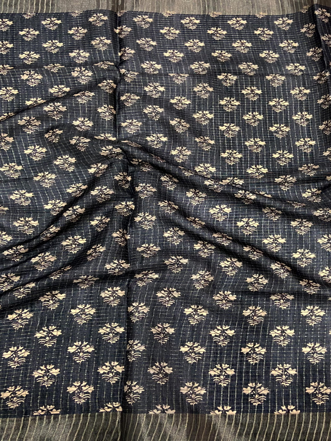 Radiant Dark Blue Soft Silk Digital Print Saree