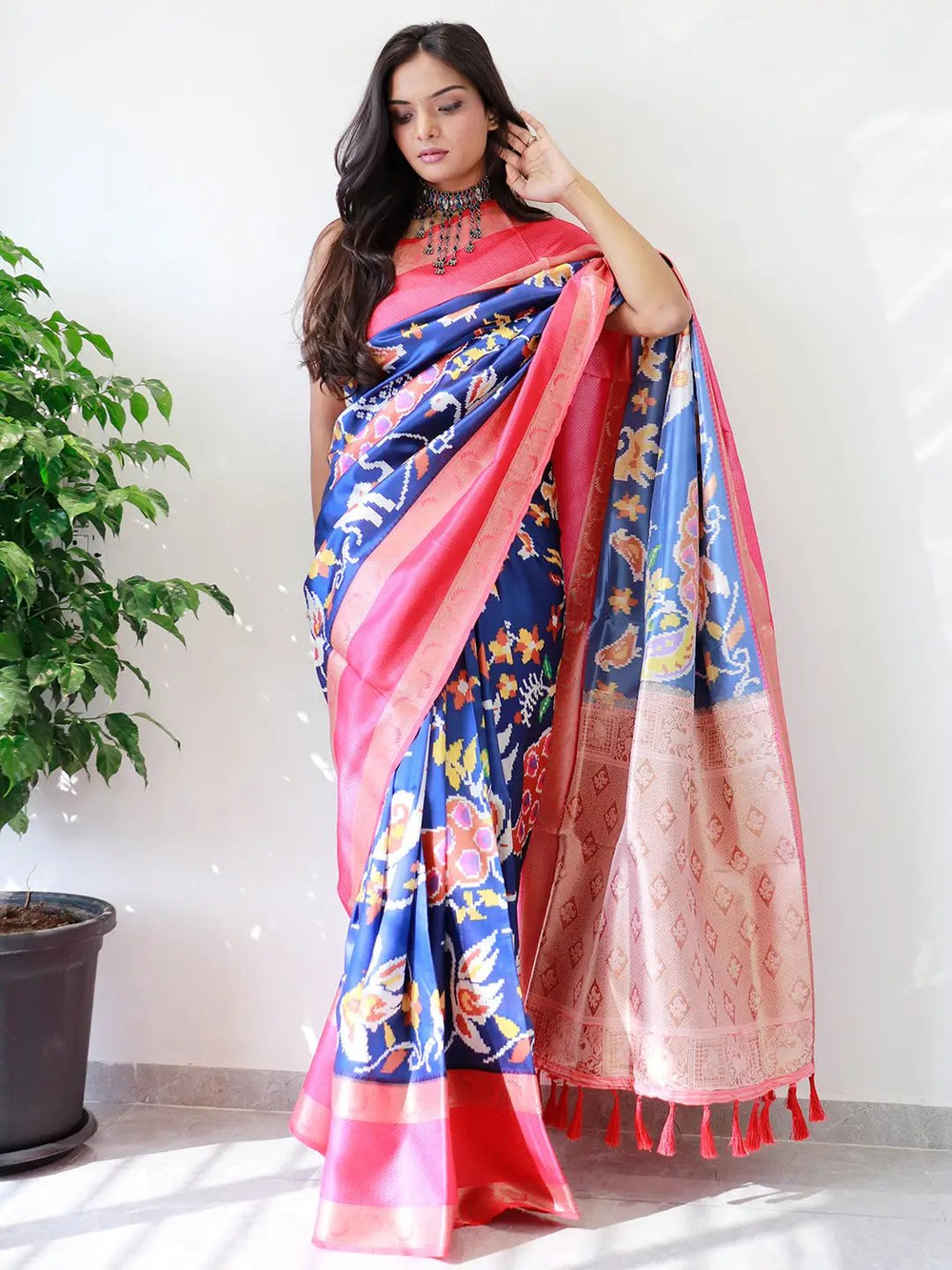 Traditional Soft Silk Saree with Gadwal Border Design