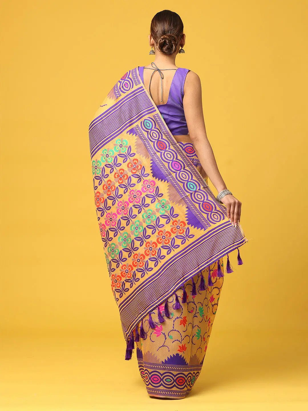  Dhakai Jamdani Cotton Silk Saree