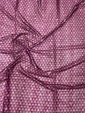 Mauve Kalamkari Ombre Crepe Silk Saree