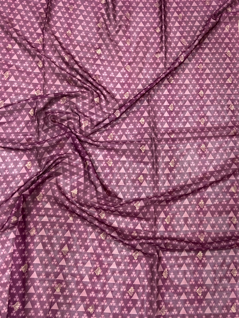 Mauve Kalamkari Ombre Crepe Silk Saree