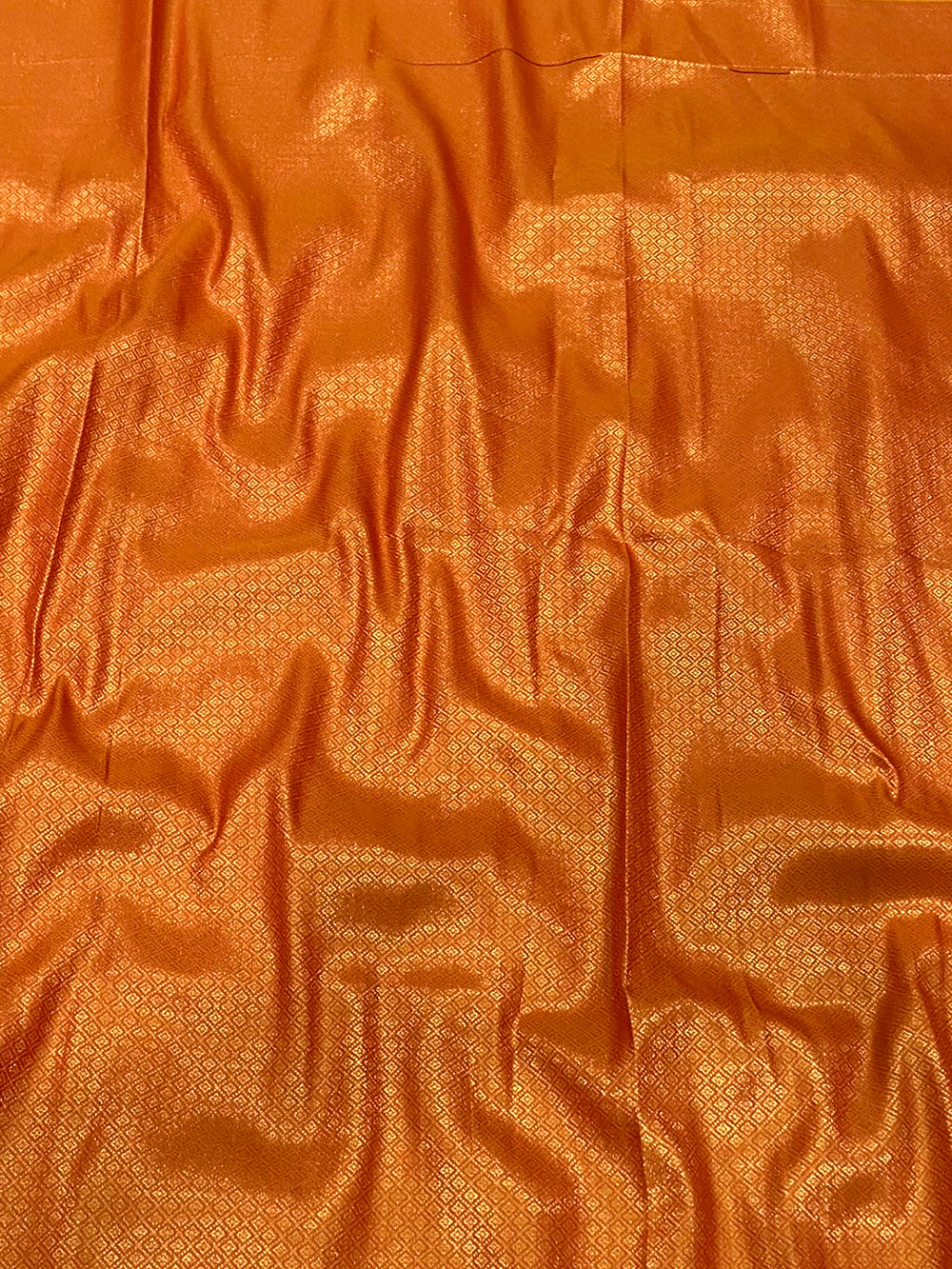 Radiant Orange Soft Silk Saree