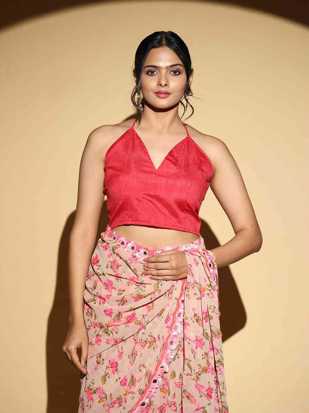 Soft Georgette Multi Colored Party Wear Designer Saree