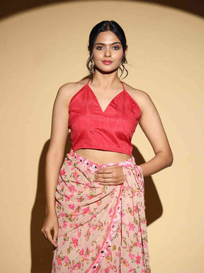 Soft Georgette Multi Colored Party Wear Designer Saree