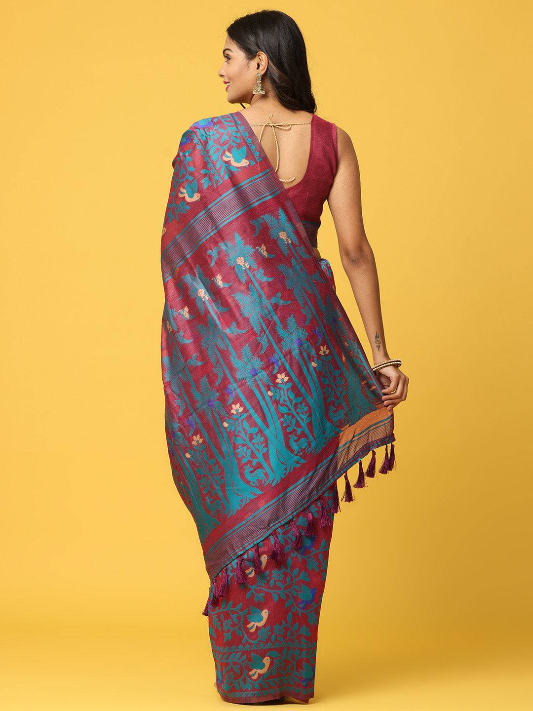  Dhakai Jamdani Cotton Silk Saree