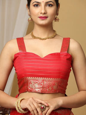  Soft Silk Woven Zari design Kanchi Banarasi Saree 