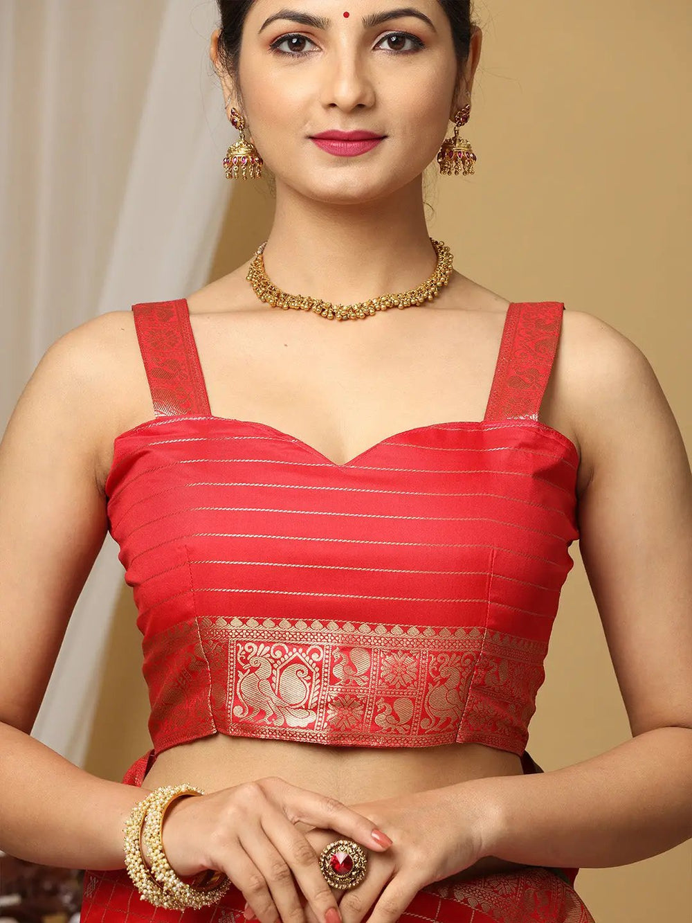  Soft Silk Woven Zari design Kanchi Banarasi Saree 