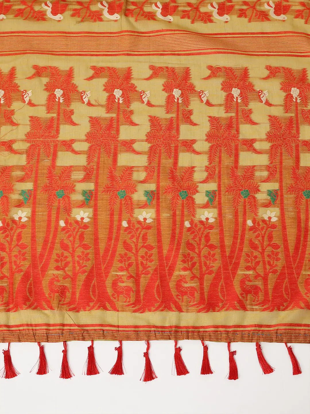  Dhakai Jamdani Cotton Silk Saree
