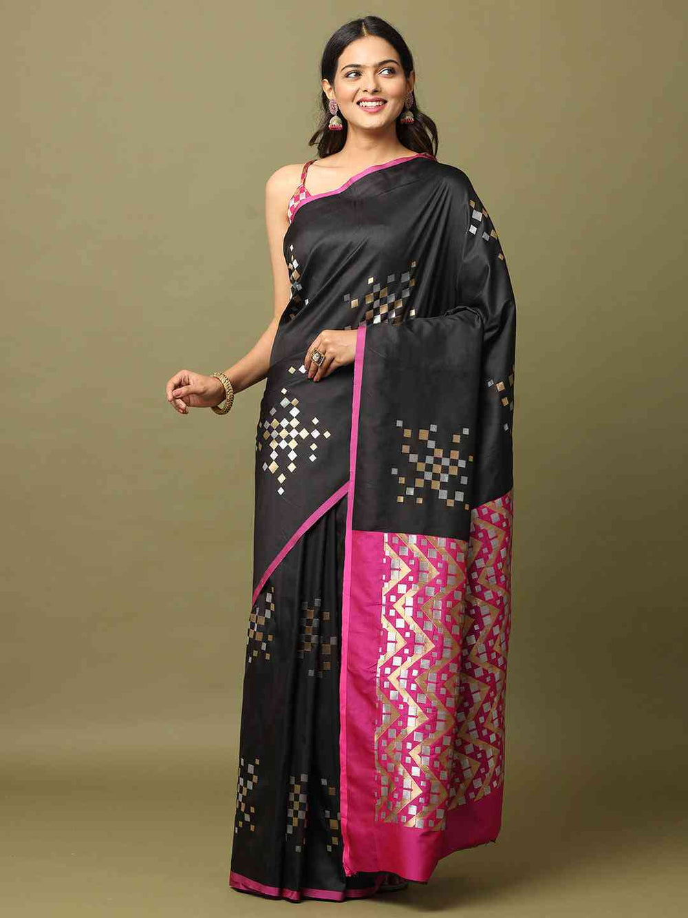  Pure Banarasi Katan Silk Kanchi Zari Weaving Saree