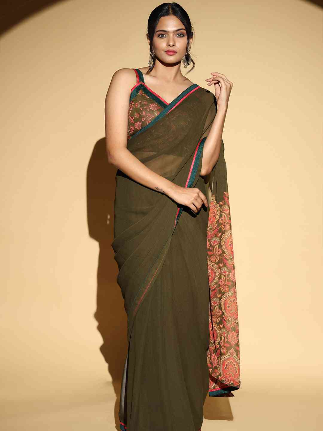  Soft Georgette Multi Colored Saree