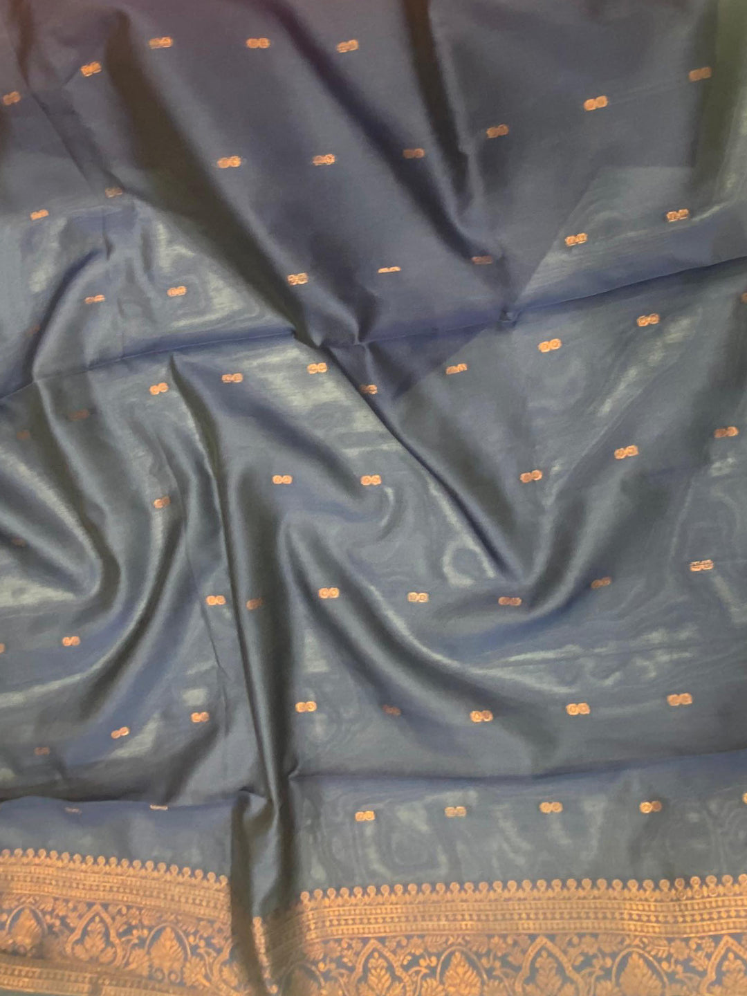 Rust Red Kanjivaram Tissue Saree With Gold Zari Weaving