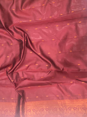 Pine Kanjivaram Tissue Saree With Gold Zari Weaving

