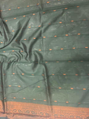 Light pink Kanjivaram saree with gold zari weaving
