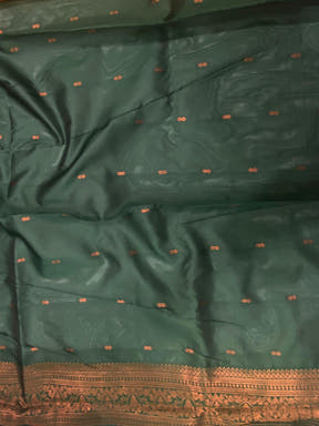 Butterscotch Kanjivaram Tissue Saree With Gold Zari Weaving
