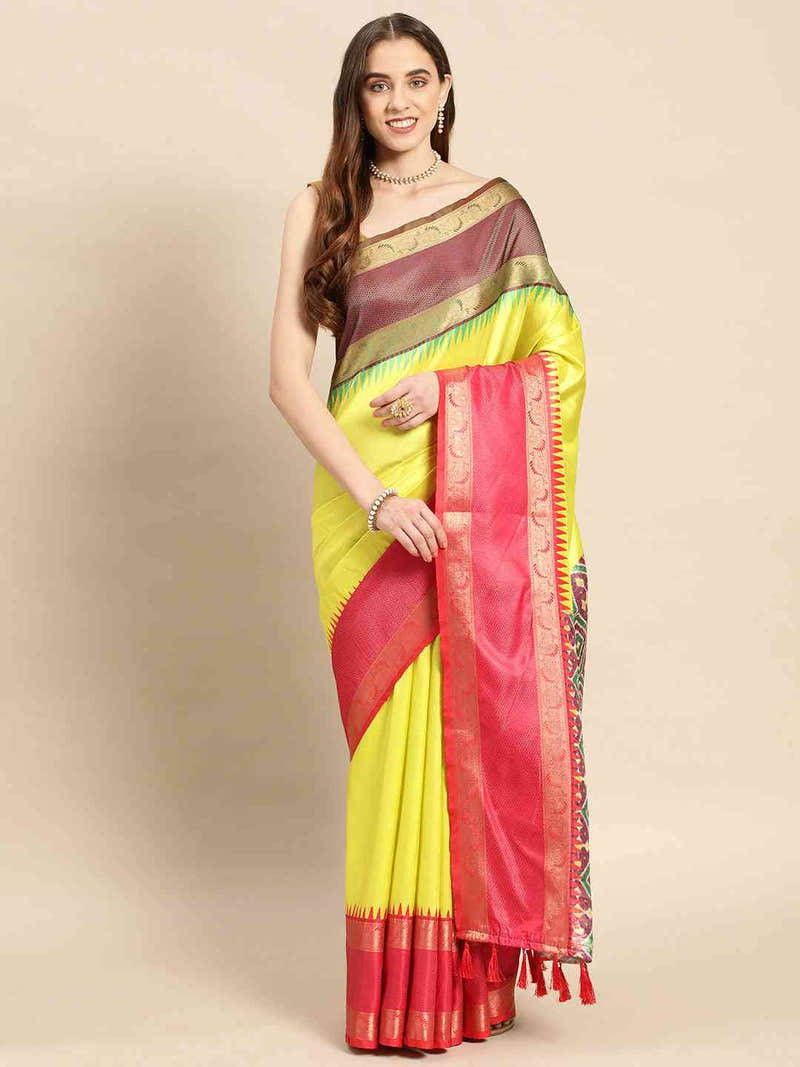 Exclusive Ganga Jamuna Pattu Border Banarasi Soft Silk Saree