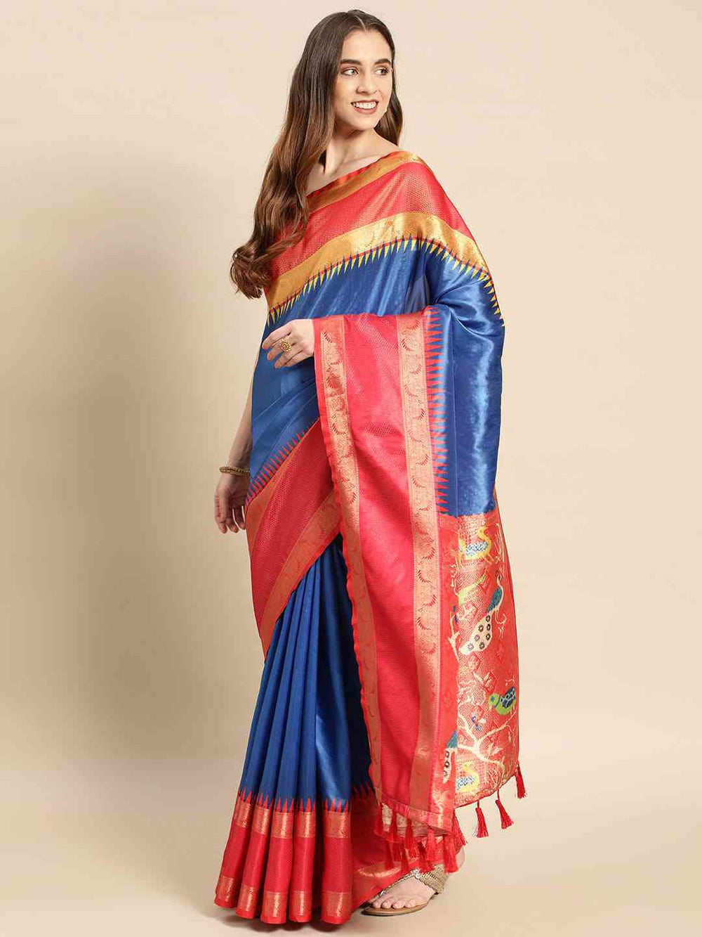 Ganga Jamuna Pattu Border Banarasi Soft Silk Saree