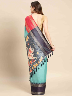 Ganga Jamuna Pattu Border Banarasi Soft Silk Saree