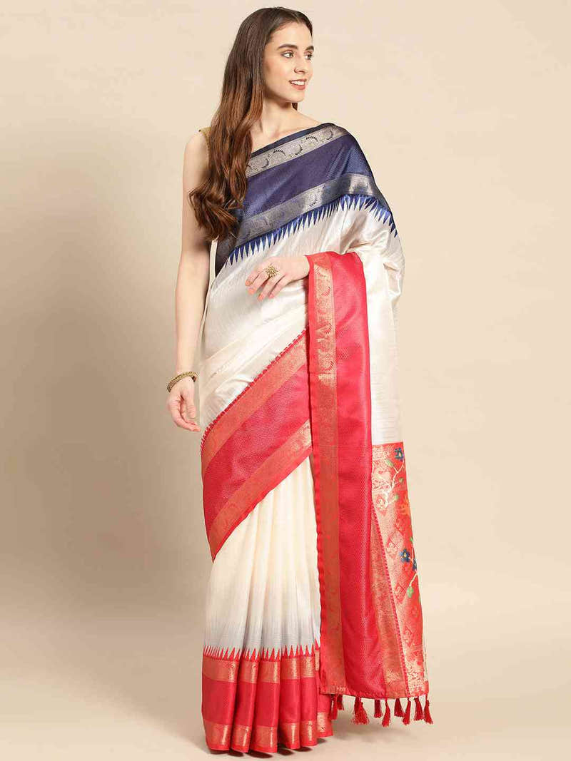 Exclusive Ganga Jamuna Pattu Border Banarasi Soft Silk Saree