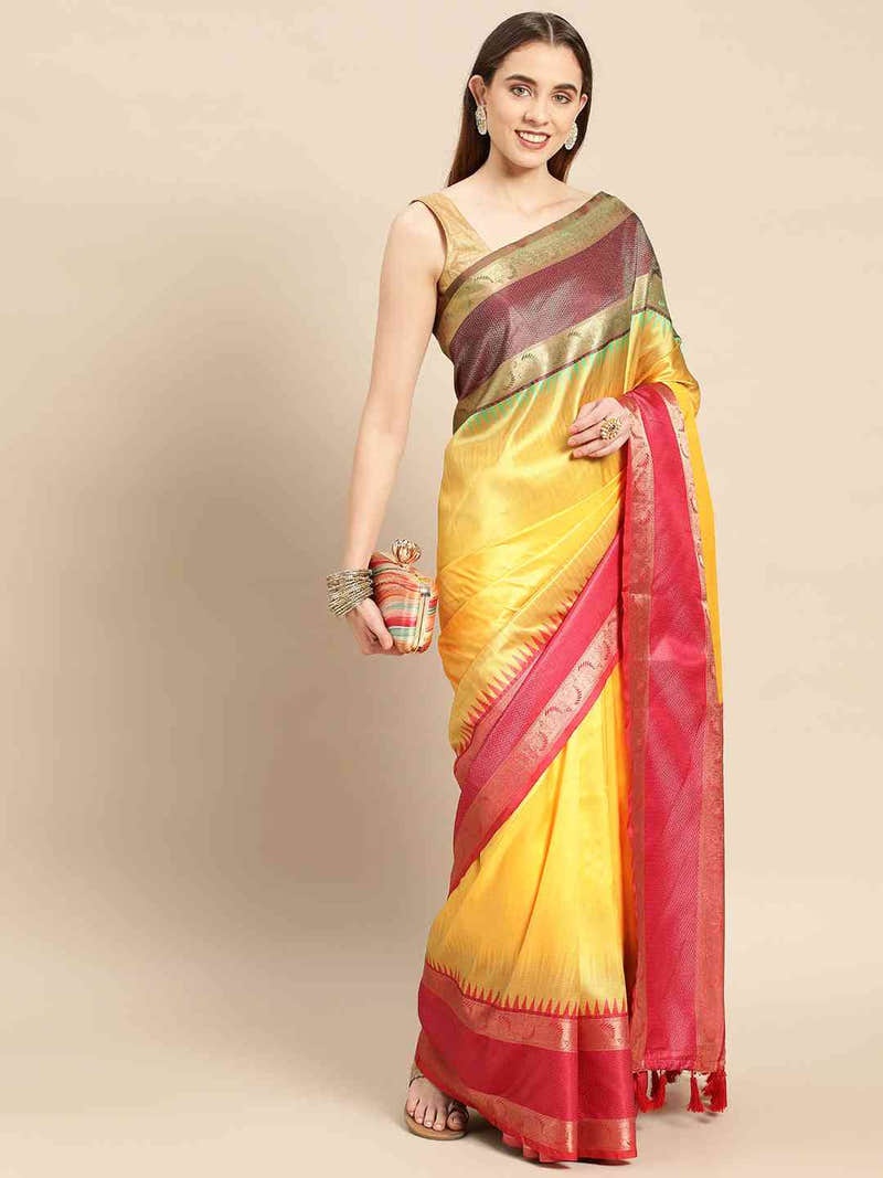 Exclusive Ganga Jamuna Pattu Border Banarasi Soft Silk Saree
