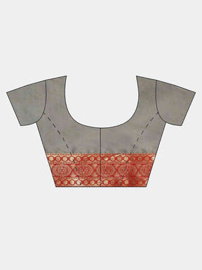 Banarasi Silk Grey Colour Ethnic Motifs Woven Design