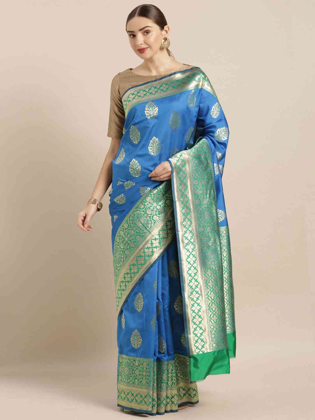 Banarasi Royal Blue Colour Silk saree 
