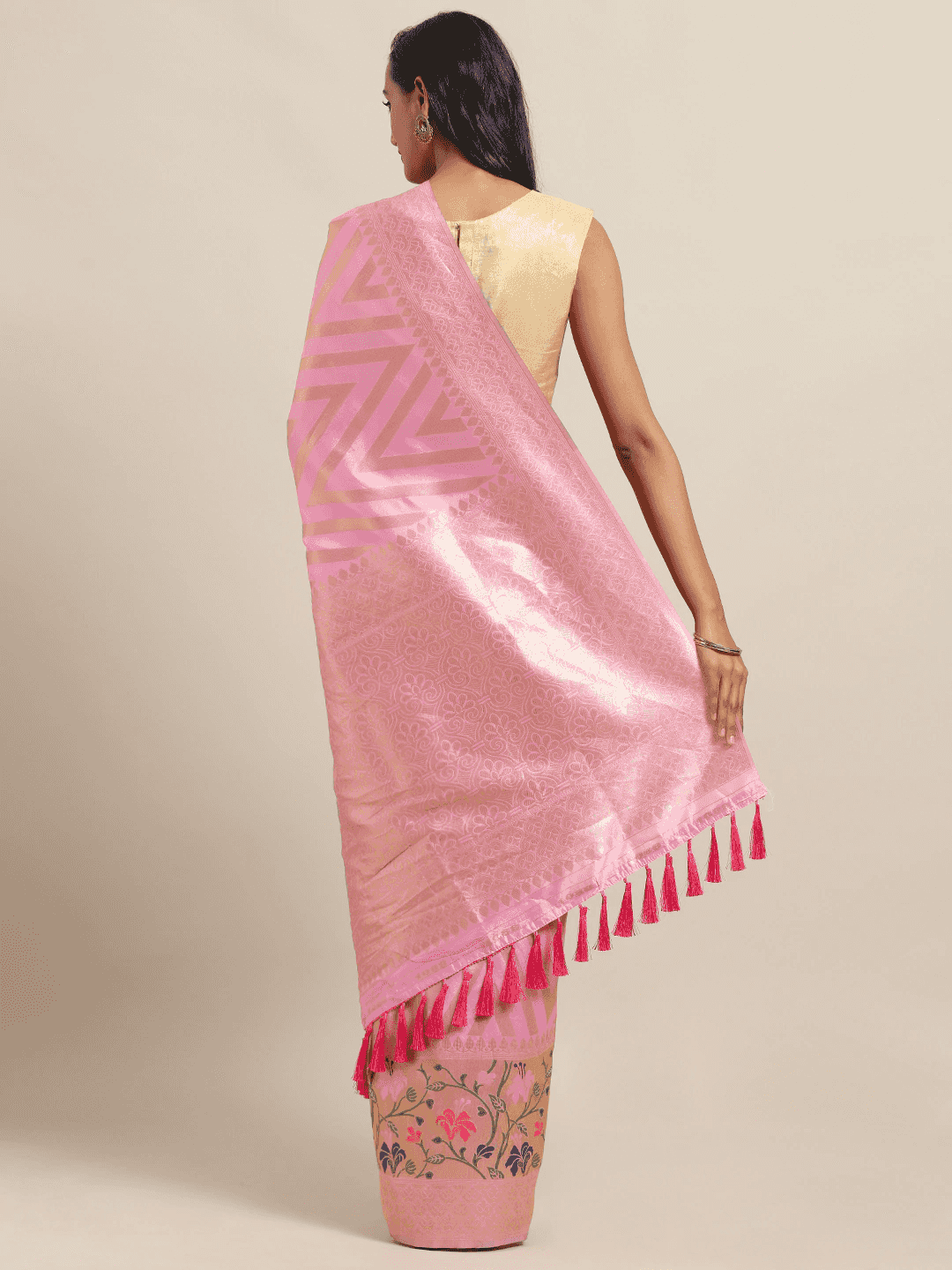 Shop Banarasi Geometric Design Katan Silk Saree | Vastranand