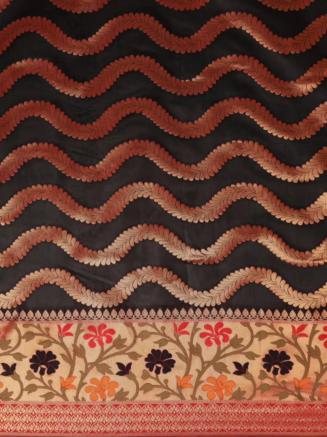 Stylish Banarasi Geometric Black Colour Zari Silk Saree