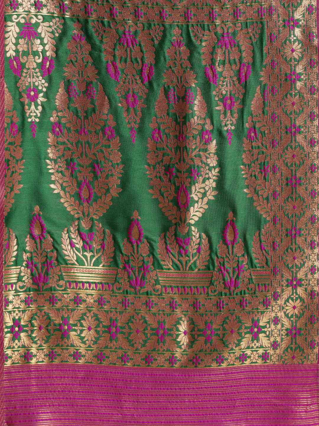 Rani Colour Silk Woven Design Banarasi Saree 