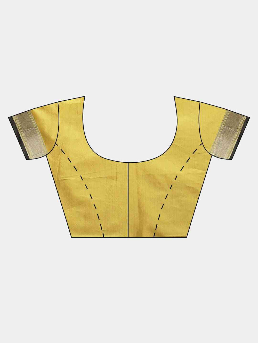 Banarasi Yellow Saree with Zari Border 