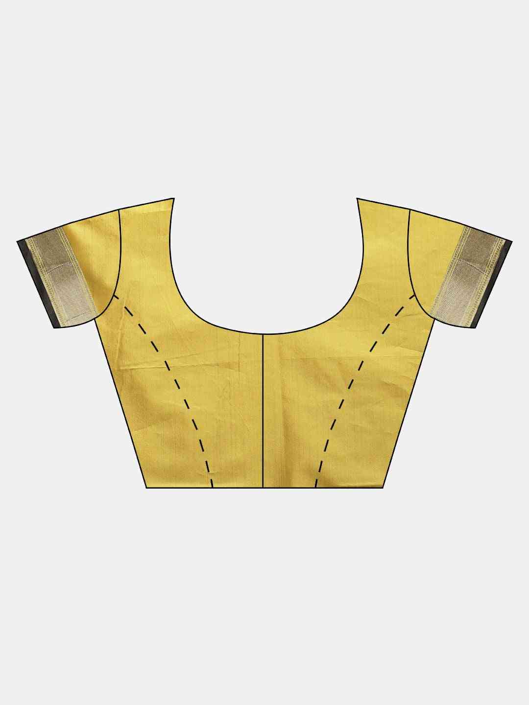 Banarasi Yellow Saree with Zari Border 