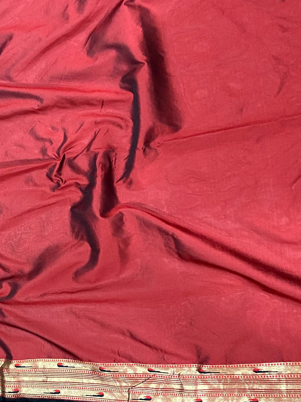Black Colour Paithani Silk Pichwai Woven Saree

