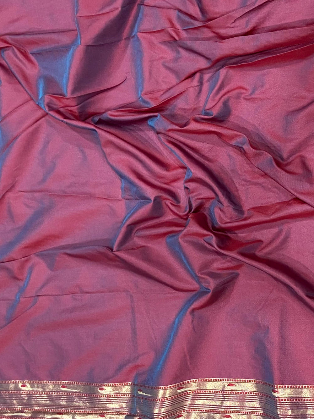 Sky Blue Paithani Silk Pichwai Woven Saree

