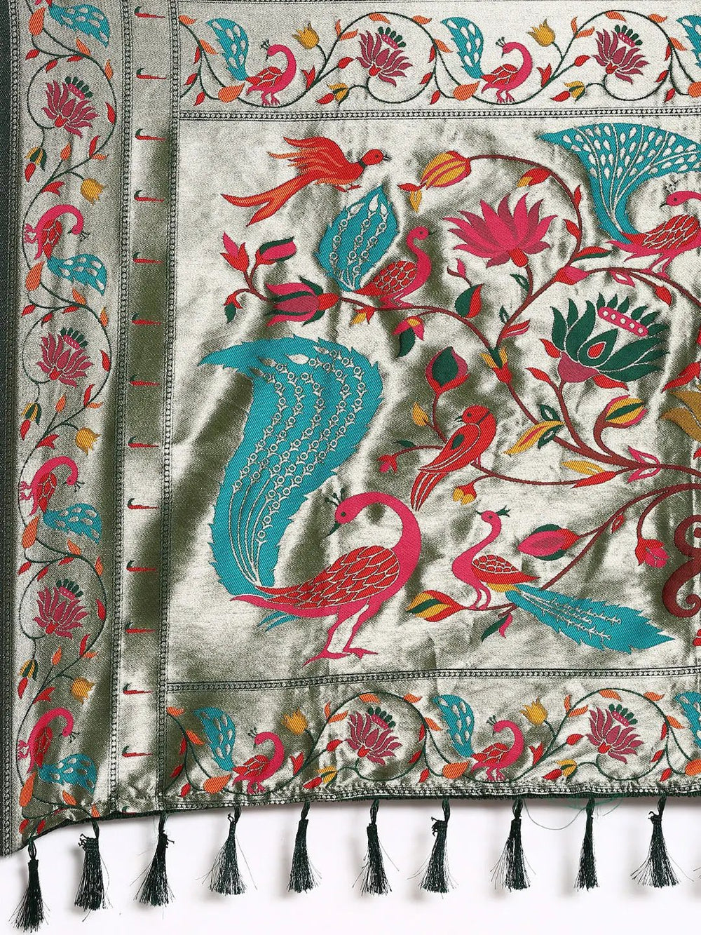 Exquisite Yevla Paithani Minakari Work Silk Saree