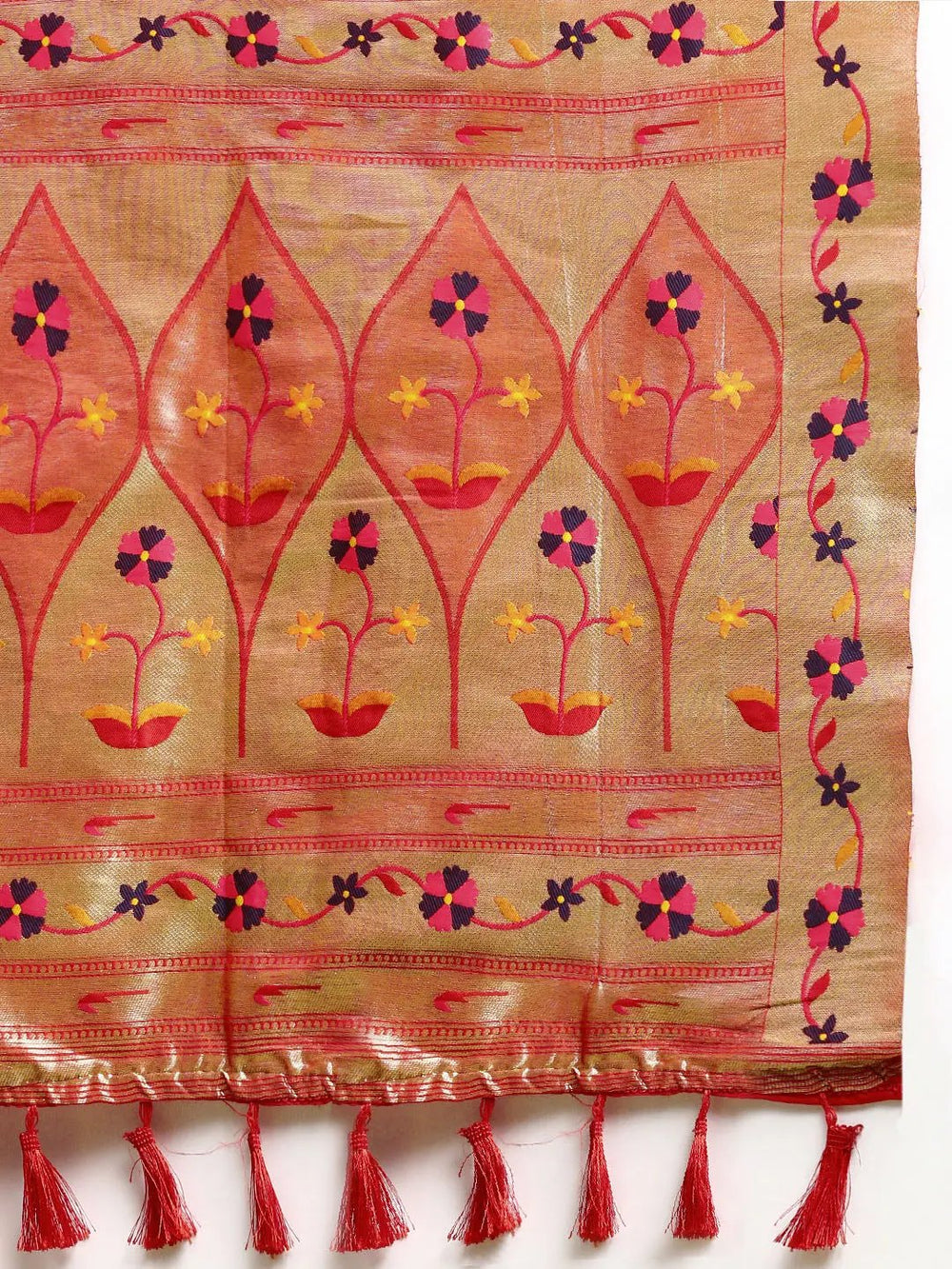 Exquisite Yevla Paithani Minakari Work Silk Saree