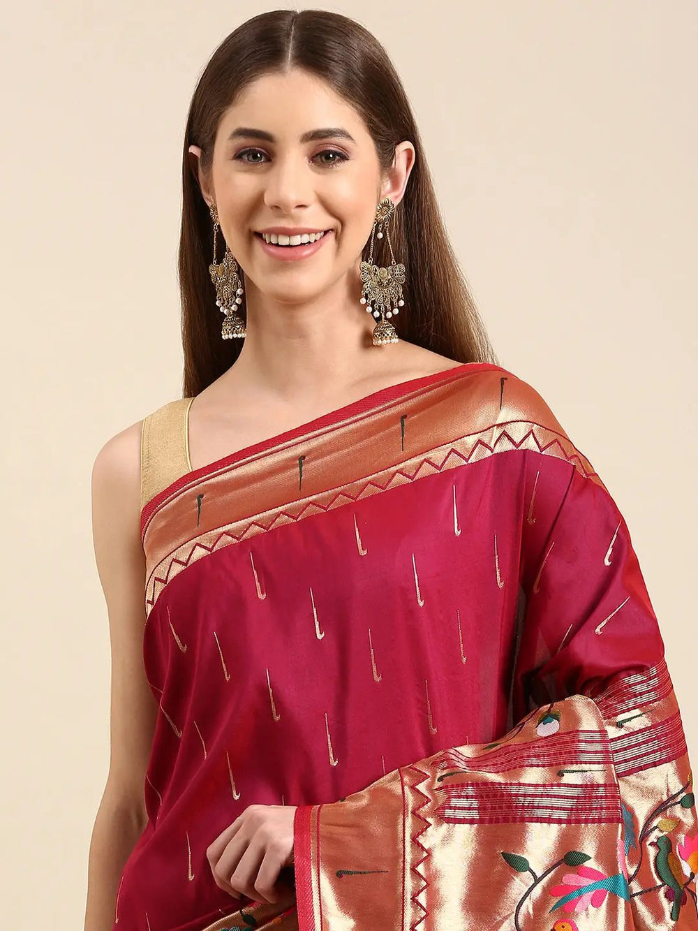Exquisite Yevla Paithani Minakari Work Silk Saree