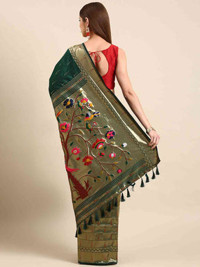 Exquisite Yevla Paithani Minakari Work Silk Saree