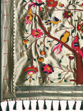 Exquisite Yevla Paithani Minakari Work Silk Saree