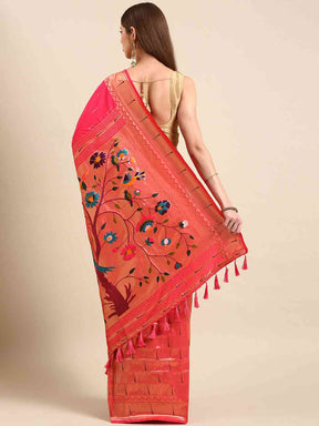 Exquisite Yevla Paithani Minakari Work Silk Saree