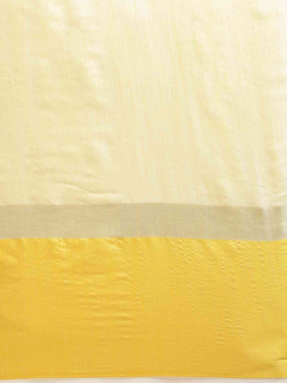 Stylish Yellow Colour Solid Linen Blend Saree