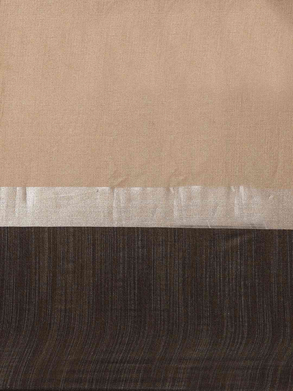 Exclusive Beige Colour Solid Linen Blend Saree