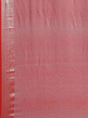  Latest Red Colour Solid Linen Blend Saree