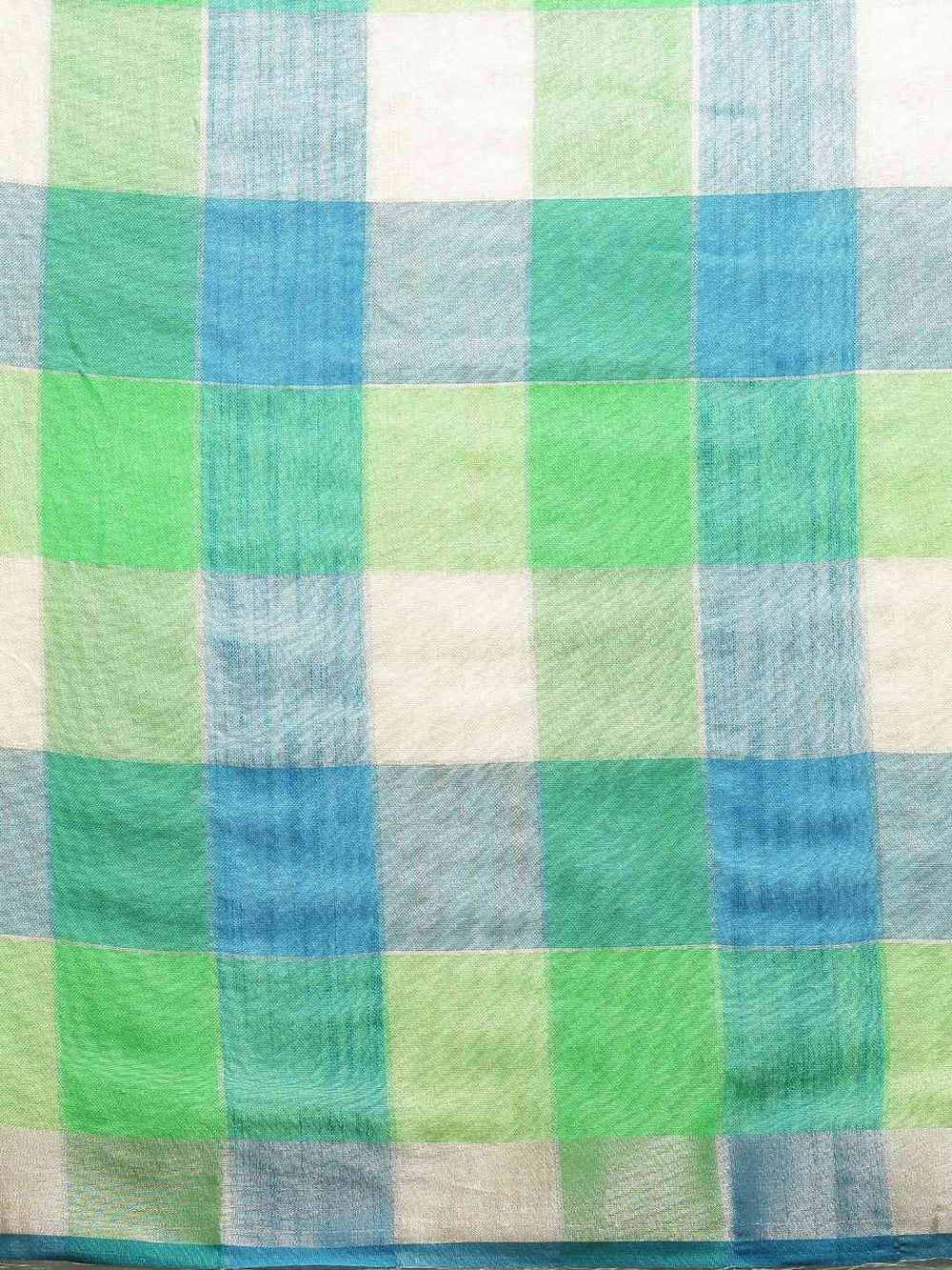  Stylish Checked Sky Blue Colour Zari Work Saree