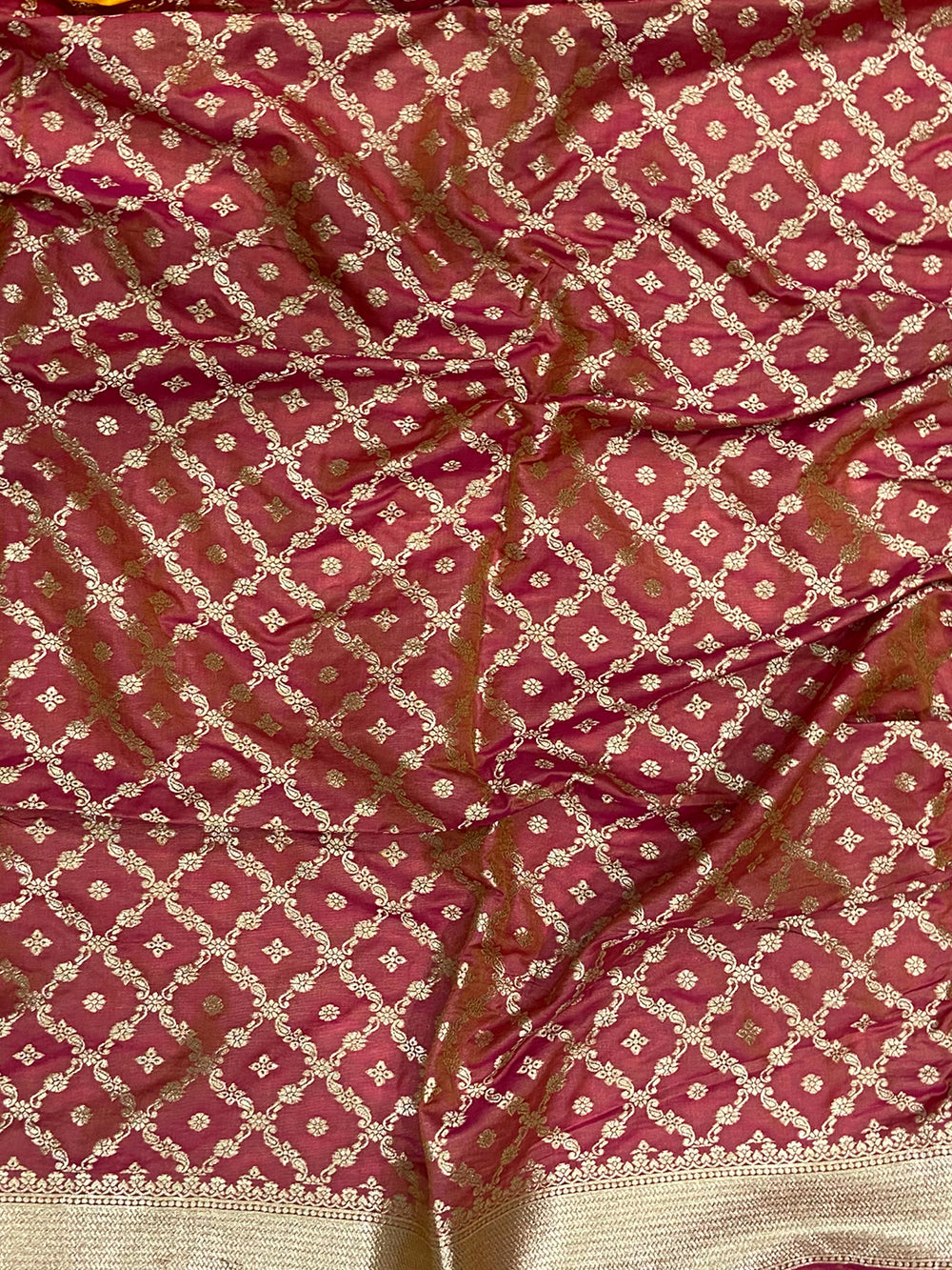 Yellow Soft Silk Ikkat Zari Weaving Saree