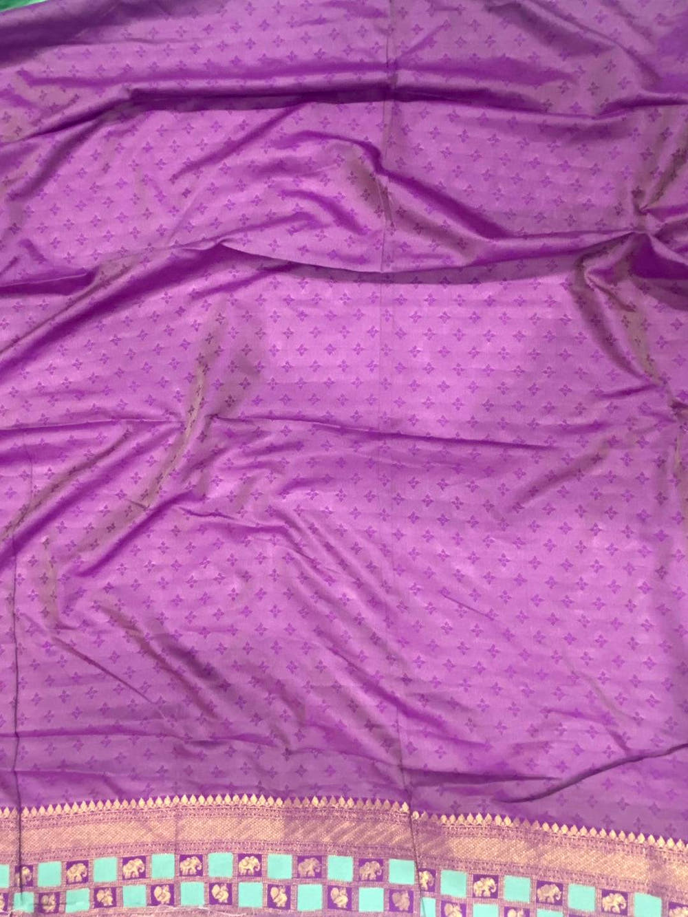 Royal Minakari Chess Border Soft Silk Saree