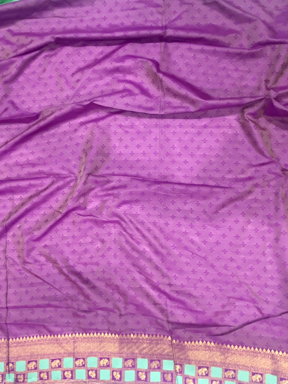 Royal Minakari Chess Border Soft Silk Saree