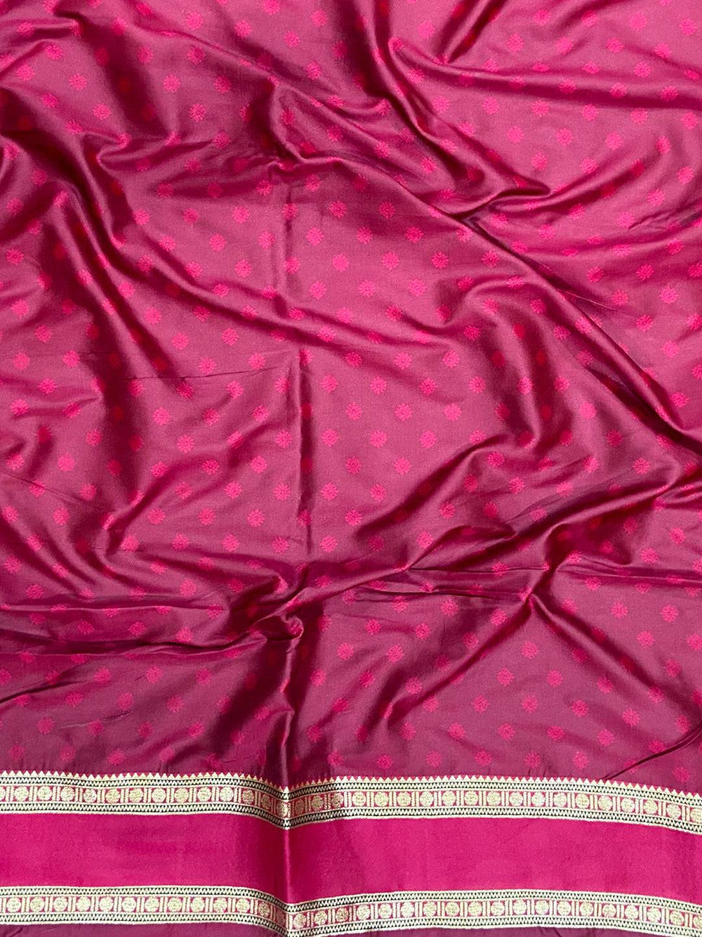 Raven Black Soft Silk Floral Butta Saree