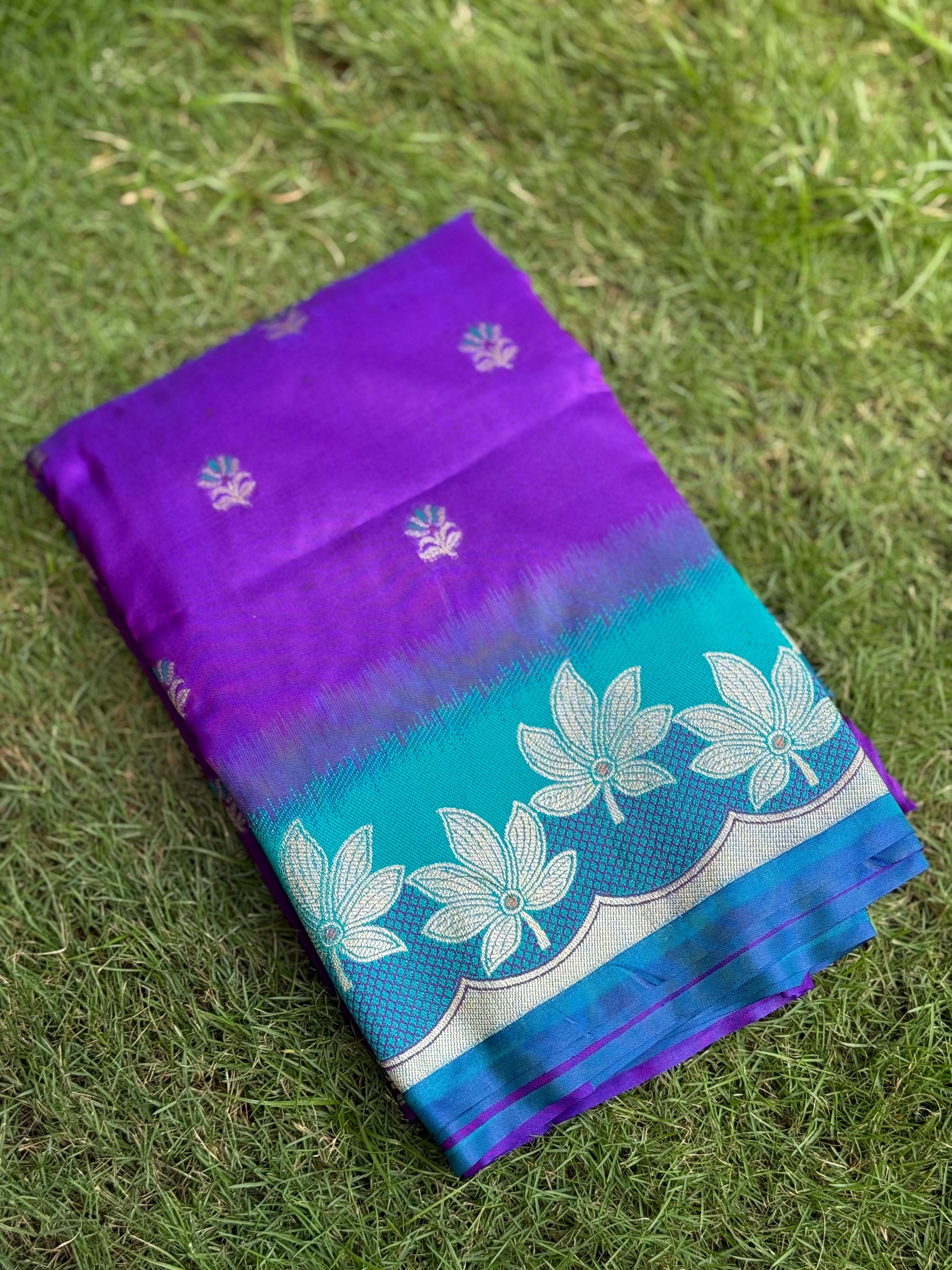 Purple Soft Silk Kanjivaram Saree