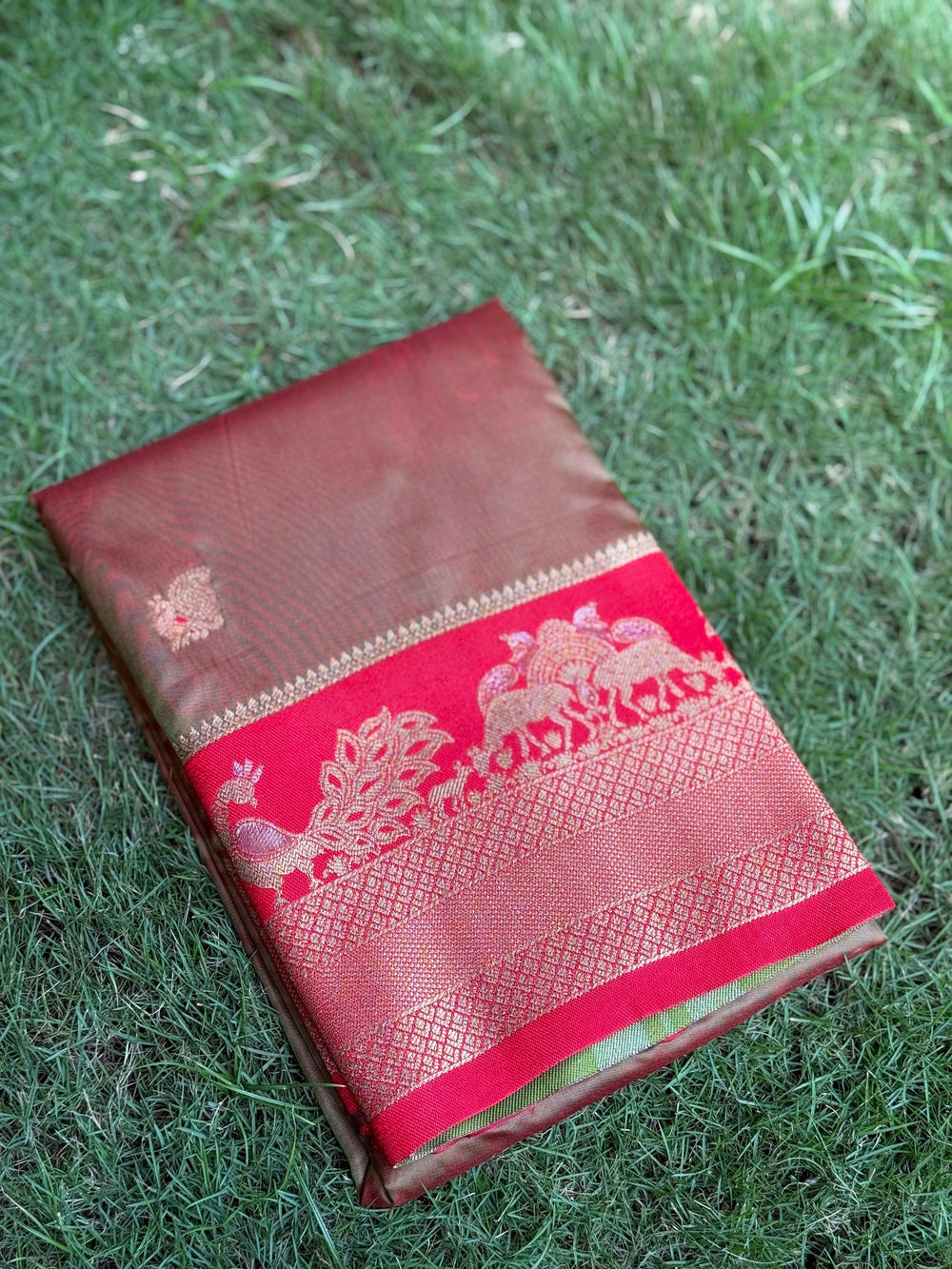 Brown Soft Silk Kanjivaram Saree